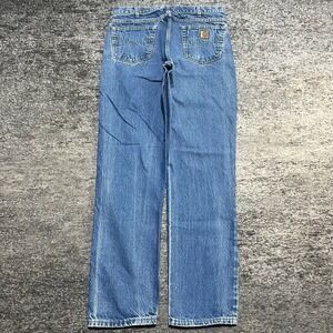 Vintage Carhartt Jeans Mens 36x34 Blue Made In USA Workwear Denim 90s